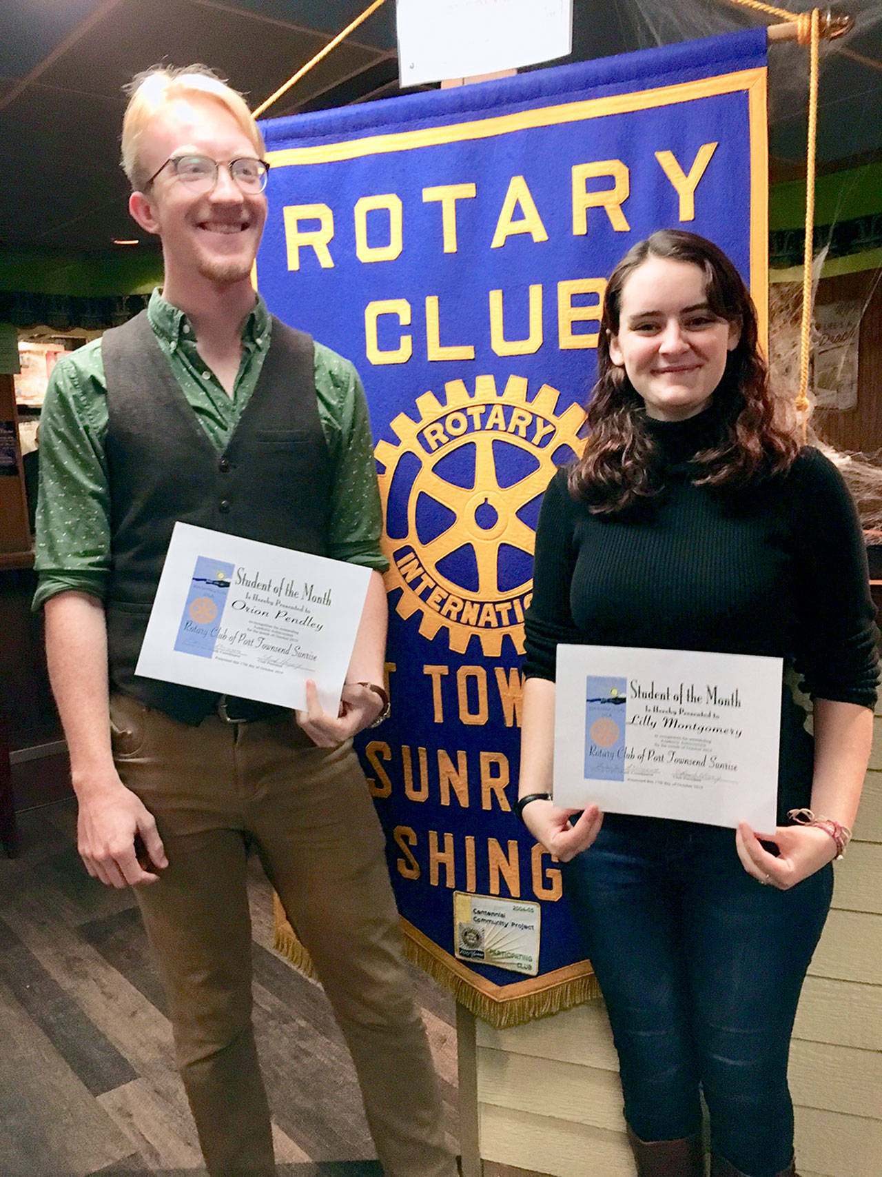 Port Townsend Sunrise Rotary Club announces Students of the Month