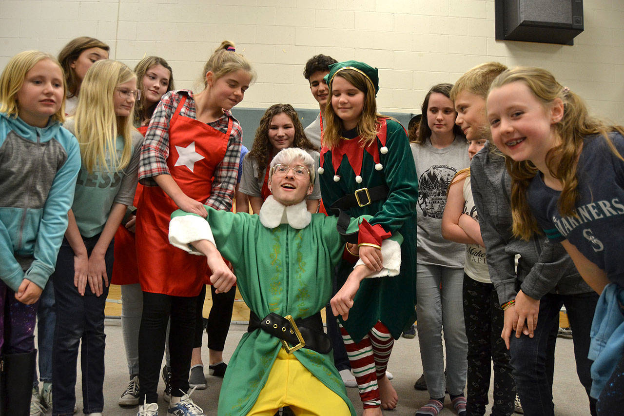 Port Angeles’ Ethan Cameron takes the lead as Buddy in “Elf The Musical Jr.” after acting in his second play ever. Cameron said he’s excited for the role because “Buddy’s whole purpose is to make people happier.” (Matthew Nash/Olympic Peninsula News Group)