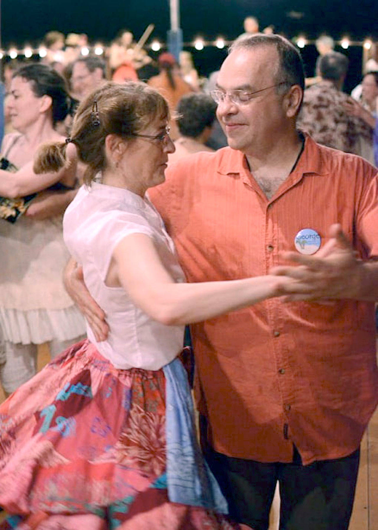 Caller George Marshall and his partner enjoy a dance. Marshall is coming to Port Angeles to teach and call this Tuesday.