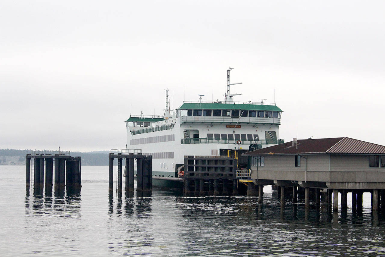 The MV Kennewick ferry is shown at the Port Townsend ferry dock in August. (Zach Jablonski/Peninsula Daily News)