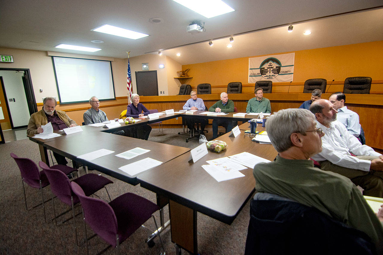 The Clallam County Board of Health met with state Reps. Steve Tharinger, Mike Chapman and state Sen. Kevin Van De Wege on Thursday. (Jesse Major/Peninsula Daily News)