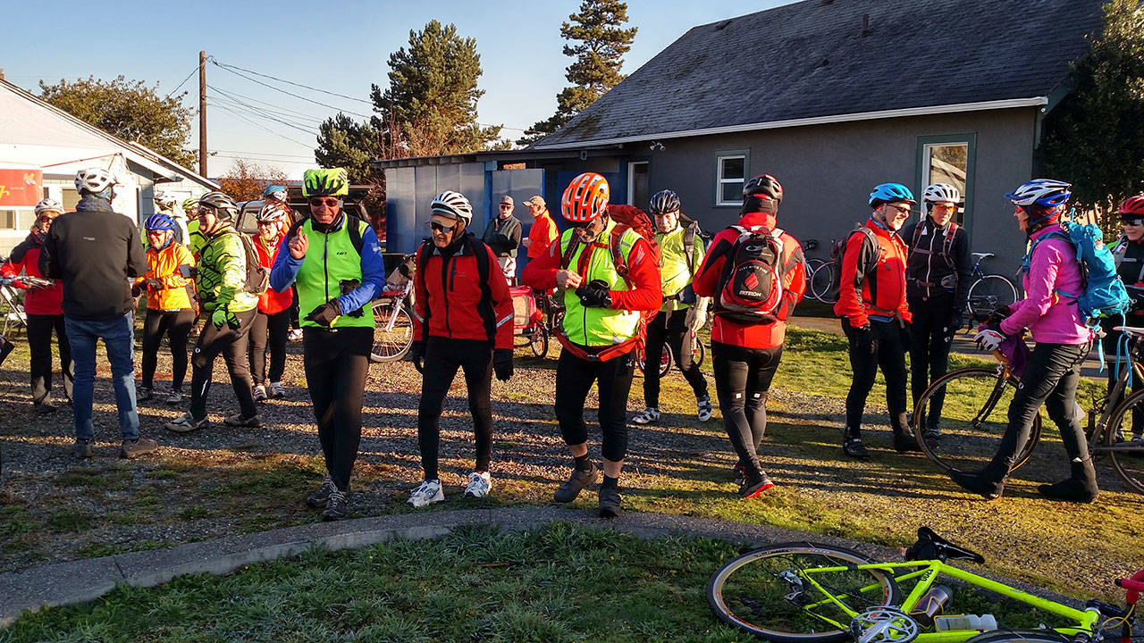 Participants gather for the 2018 Cranskgiving in Sequim. (Tom Coonelly)