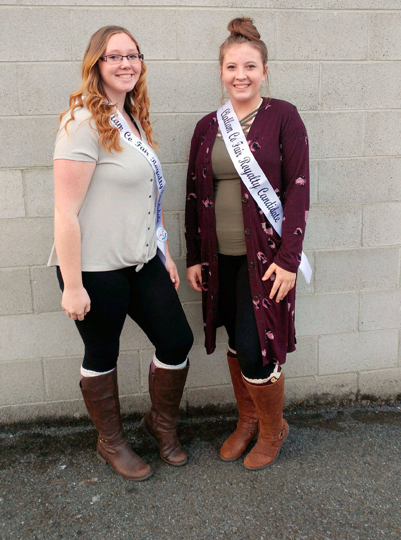 Hannah McDaniel, left, and Anna Menkal are candidates for 2020 Clallam County Fair Royalty.