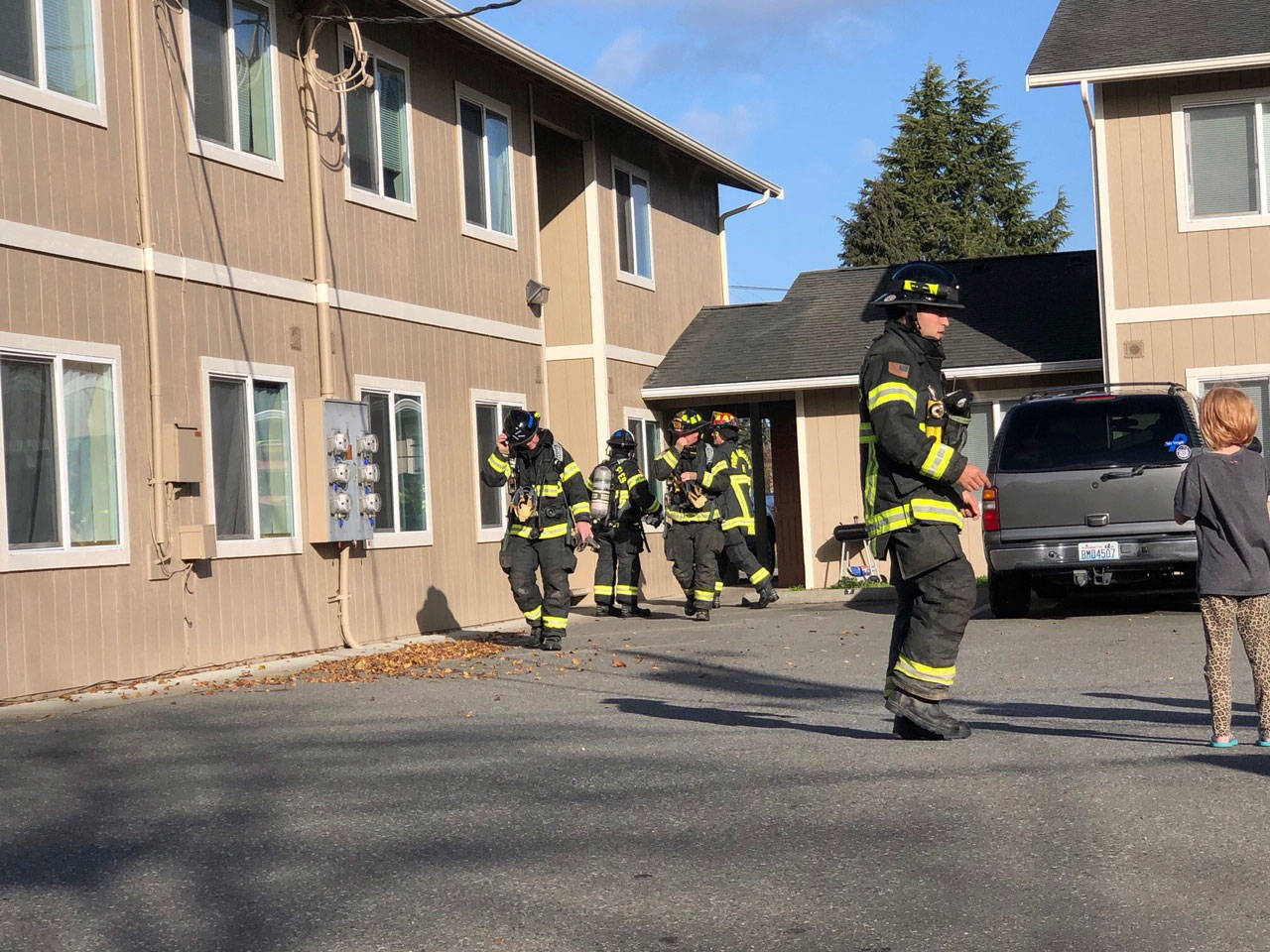 Port Angeles firefighters respond to a reported structure fire Sunday. (Port Angeles Fire Department)