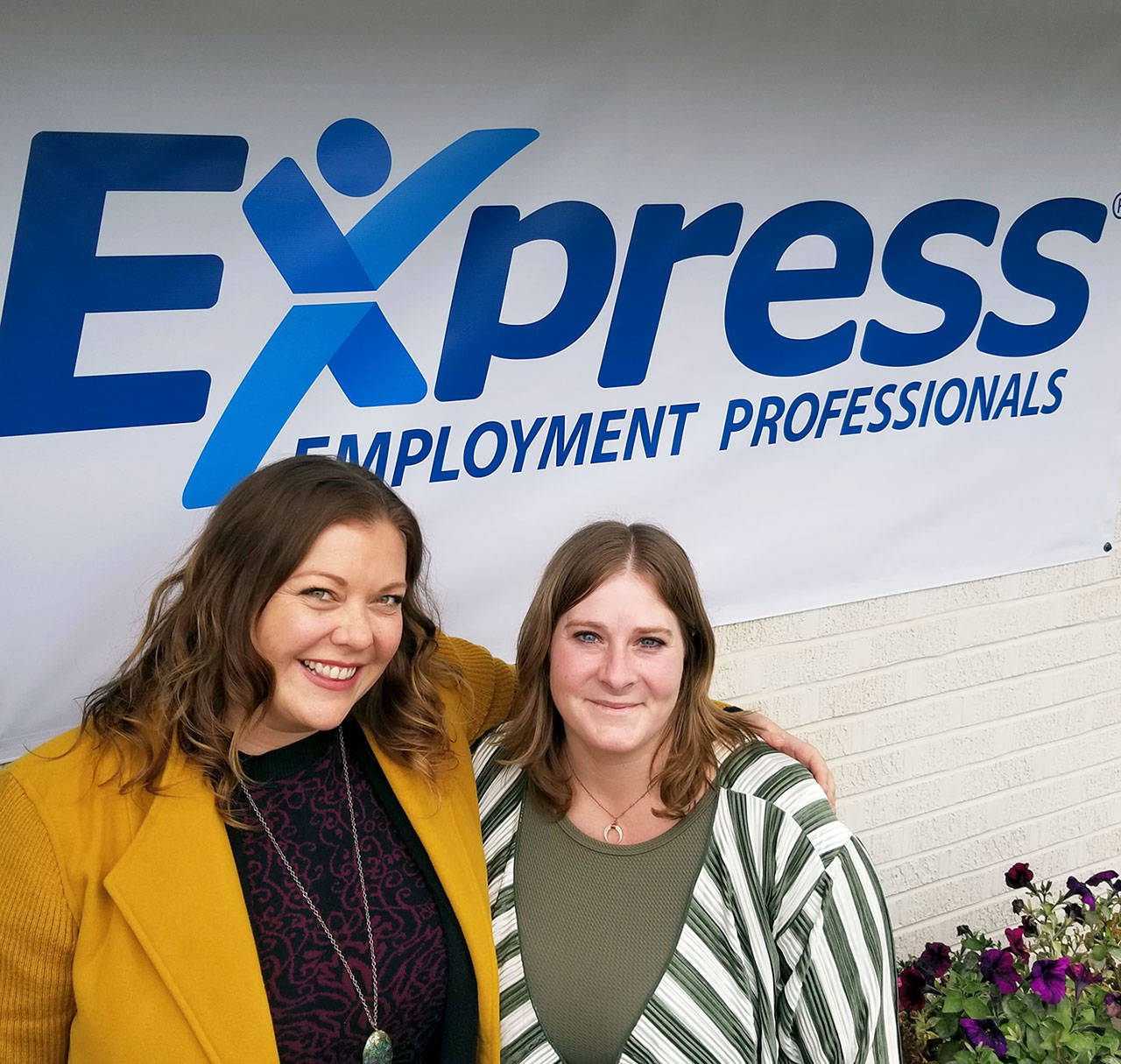 Shelley Mills, left, and Barrina Vaughan are new team members at Express Employment in Port Angeles.