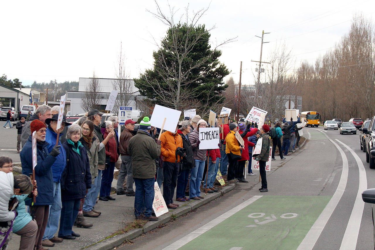 Impeachment supporters gather in Port Townsend