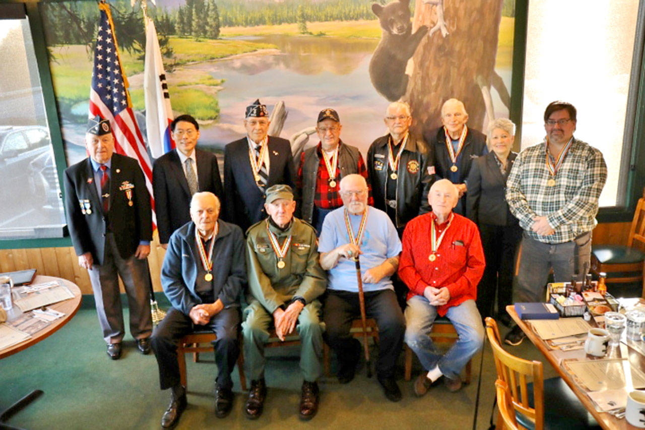 Republic of Korea presents nine peace medals to Clallam County veterans