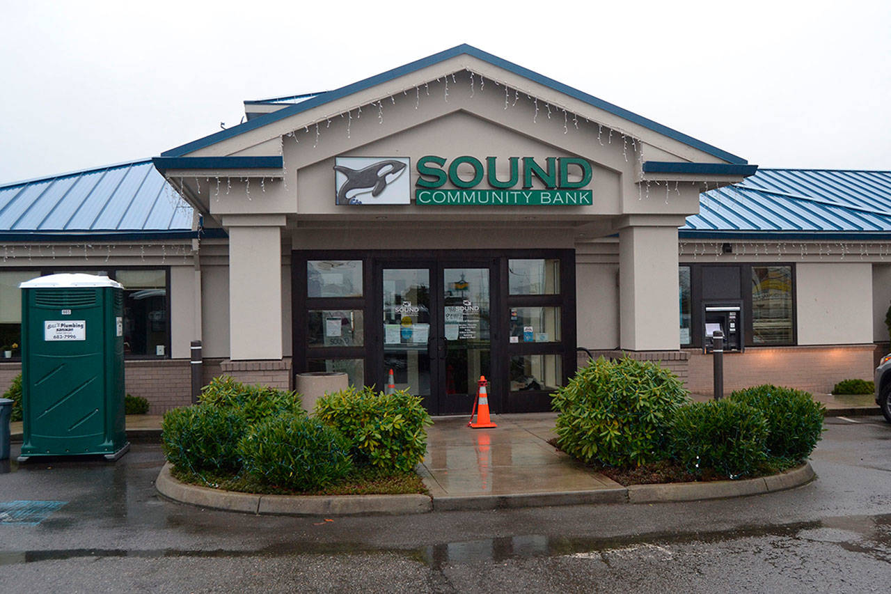 Bank officials reopened Sequim’s Sound Community Bank on Dec. 23 after flooding in its basement affected the branch’s electrical system on Dec. 20. (Matthew Nash/Olympic Peninsula News Group)