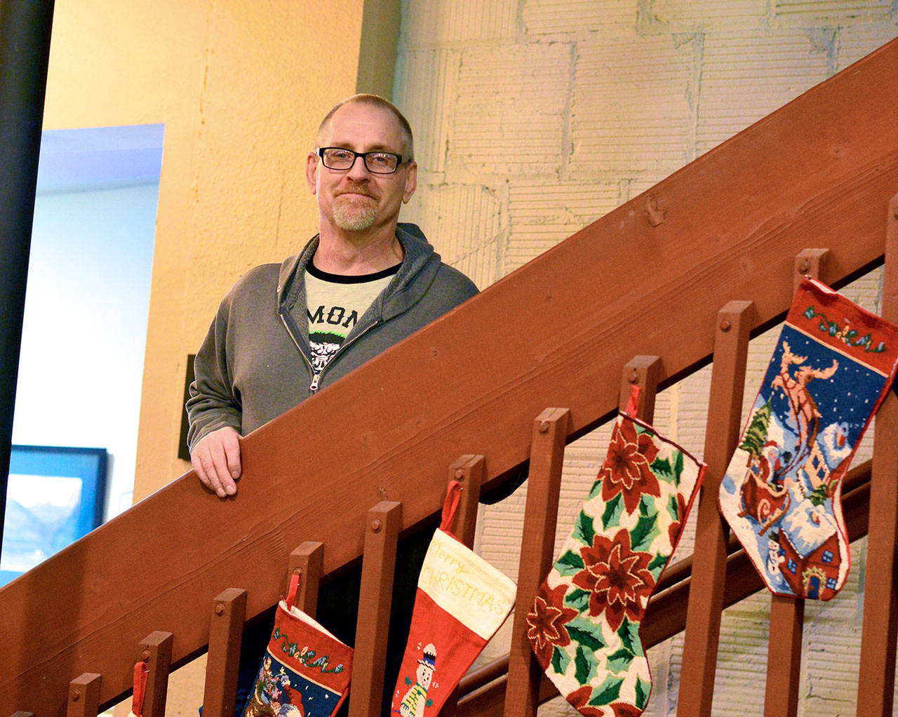 Tim Ufford stayed at Bayside Housing in Port Hadlock before finding a new apartment in time for Christmas. The Peninsula Home Fund helped cover his moving costs. (Diane Urbani de la Paz/For Peninsula Daily News)