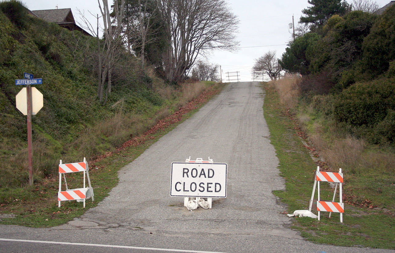 The Port Townsend City Council voted 4-2 Monday night to keep Adams Street closed as it is and to open up a public process to determine whether it should be reopened or closed permanently. (Brian McLean/Peninsula Daily News)
