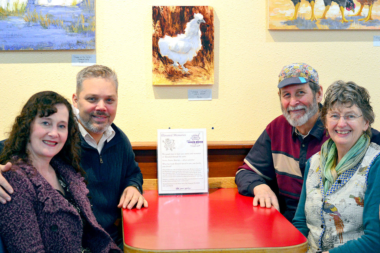 Shirlena and Josh Freund, right, are purchasing Elevated Ice Cream Candy Co. from David and Julie McCulloch, owners and ice cream makers for 42 years. (Diane Urbani de la Paz/for Peninsula Daily)