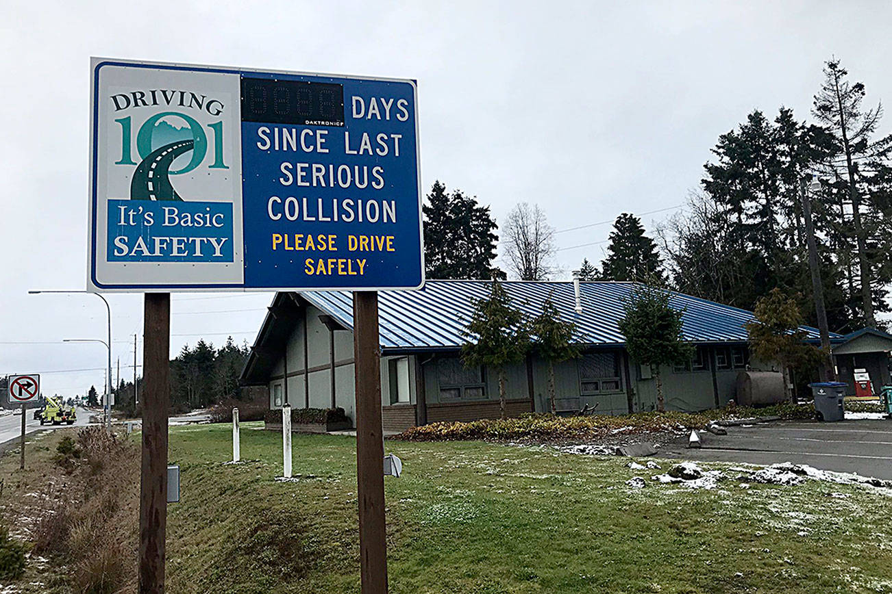 State Patrol takes down Highway 101 collision report sign