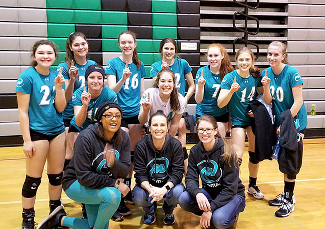 The Momentum Volleyball Academy Team 16-Tsunami competed recently at the Presidents Day Tournament in the Seattle-Tacoma area, finishing 13th out of 32 schools.