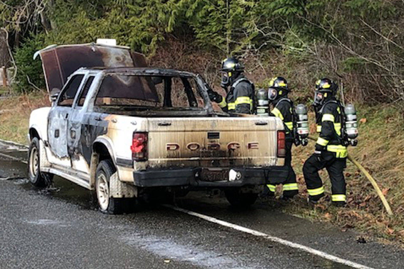 Vehicle fire extinguished west of Port Angeles