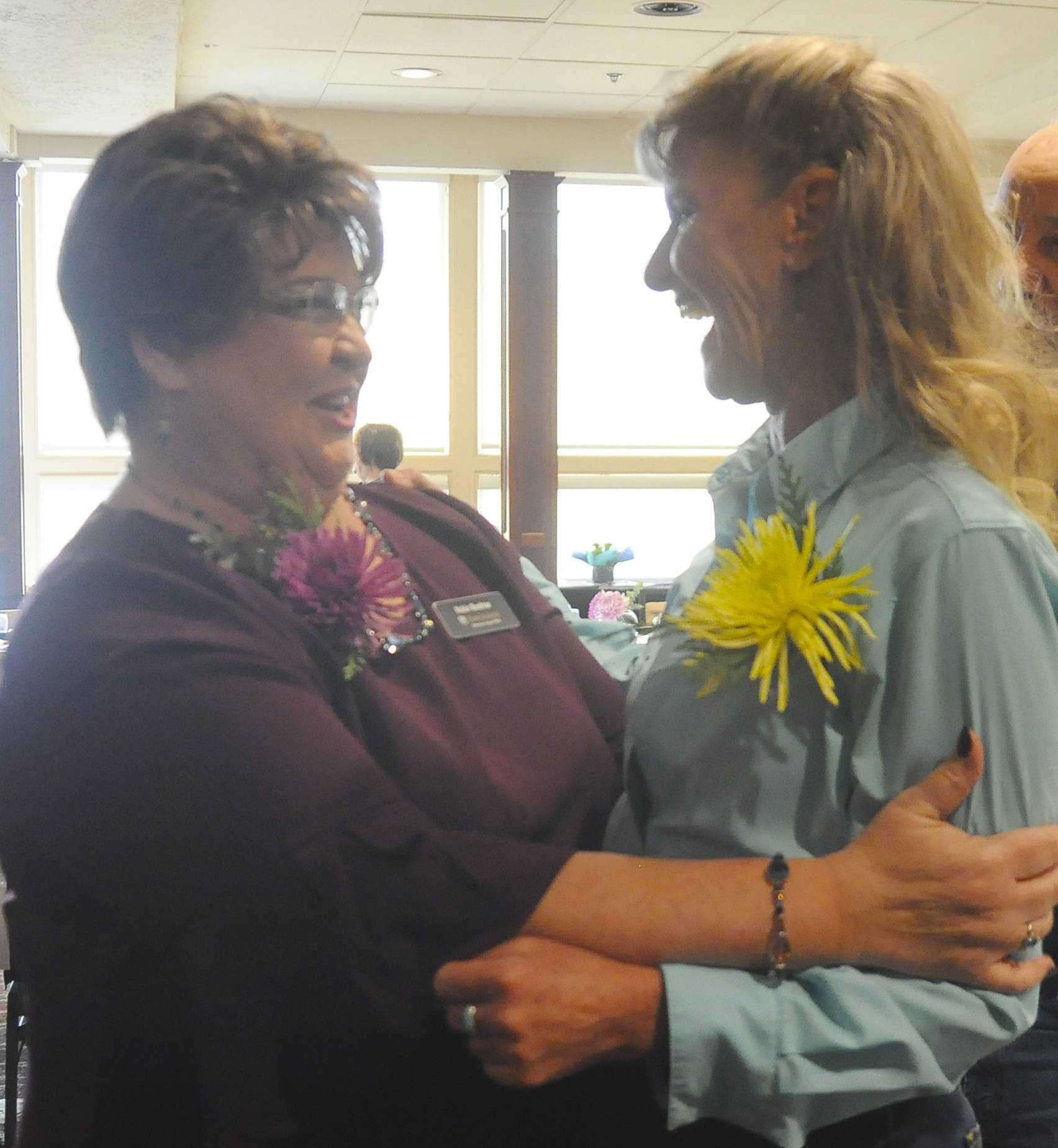 Nominees for the 2019 Sequim-Dungeness Chamber Citizen of the Year included Robin Bookter, left, and Captain-Crystal Stout. (Michael Dashiell/Olympic Peninsula News Group)