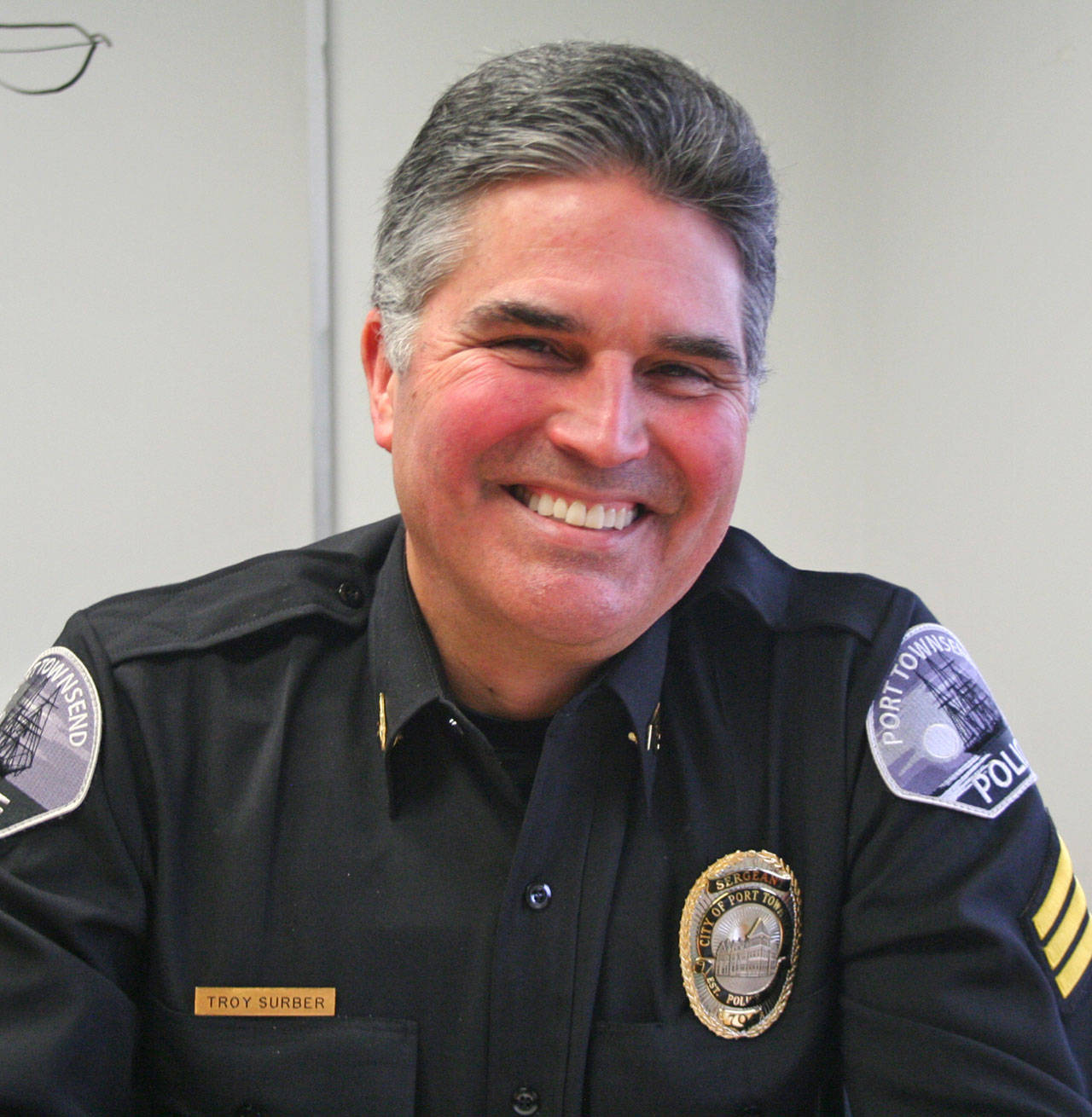 Troy Surber, who has served with the Port Townsend Police Department since 1997, was named interim chief Monday, March 2, 2020. He steps into the role following former chief Michael Evans’ retirement. (Brian McLean/Peninsula Daily News)