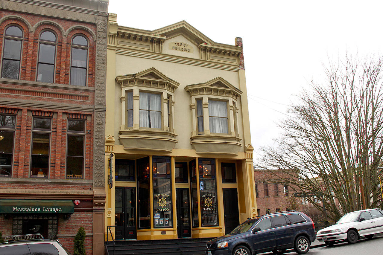 The Terry Building at 919 Washington St. in downtown Port Townsend will have its roof replaced among renovations approved through $40,000 from the city’s Community Development Block Grant. (Zach Jablonski/Peninsula Daily News)