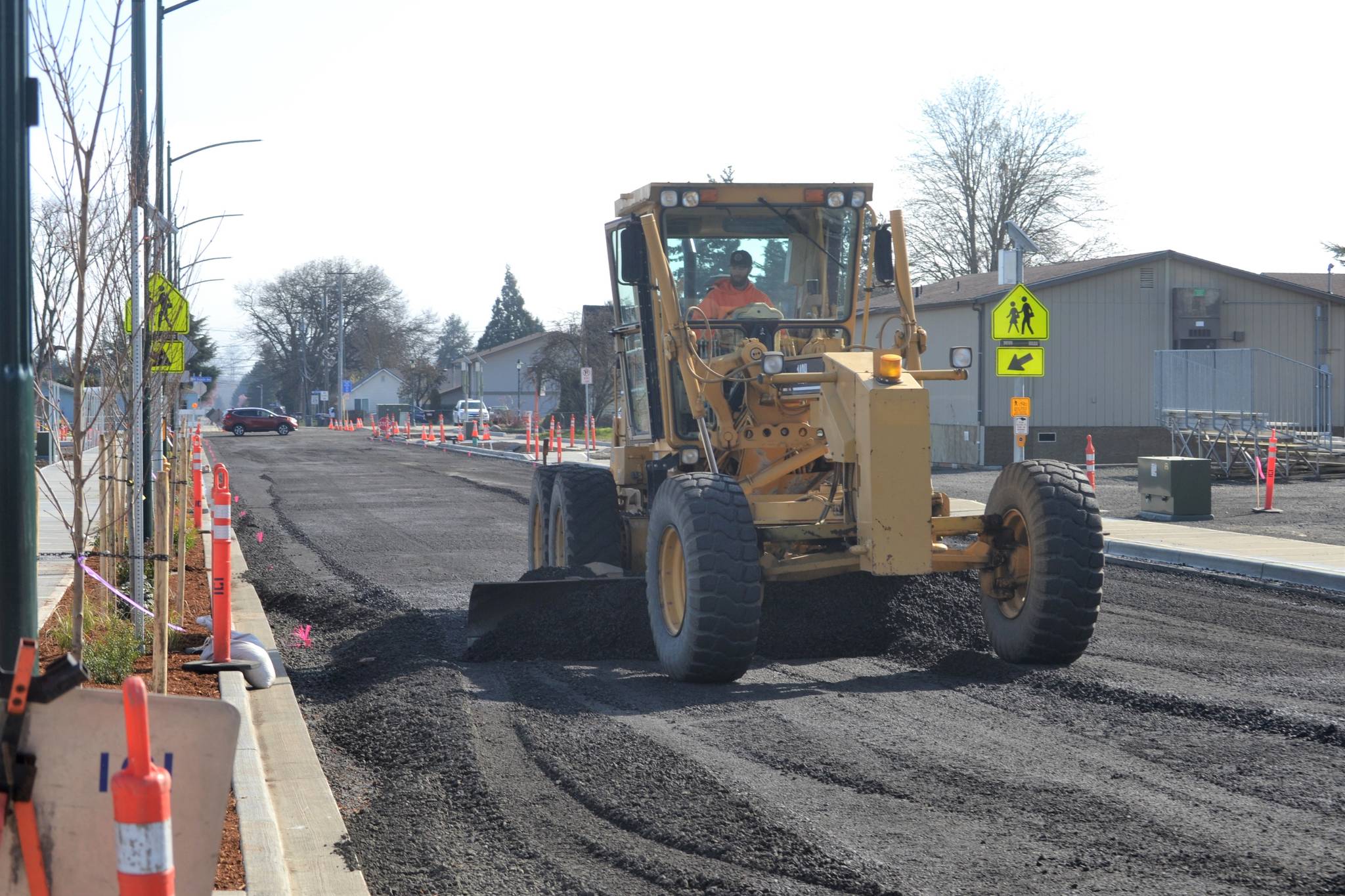 The City of Sequim plans to begin paving West Fir Street on March 31, depending on weather. Sequim Gazette photo by Matthew Nash