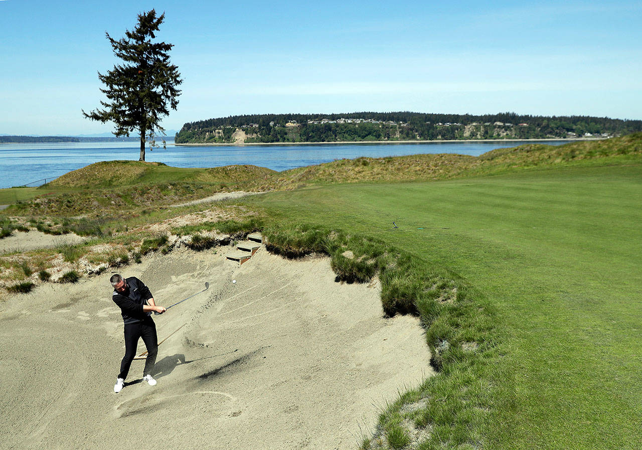 Chambers Bay head pro Jacob Lippold is a national award finalist in the Merchandiser of the Year-Public category of the 2020 Professional Golfers Association of America (PGA). The Sequim native formerly worked locally as an assistant pro at Cedars at Dungeness and head pro at Peninsula Golf Club. (Associated Press file)