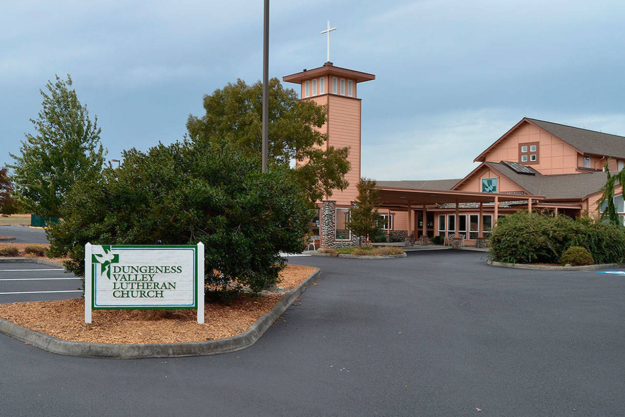 A church congregational vote for a land lease to allow an eight-room family shelter west of Dungeness Valley Lutheran Church is on hold because of meeting restrictions due to the coronavirus. (Matthew Nash/Olympic Peninsula News Group)