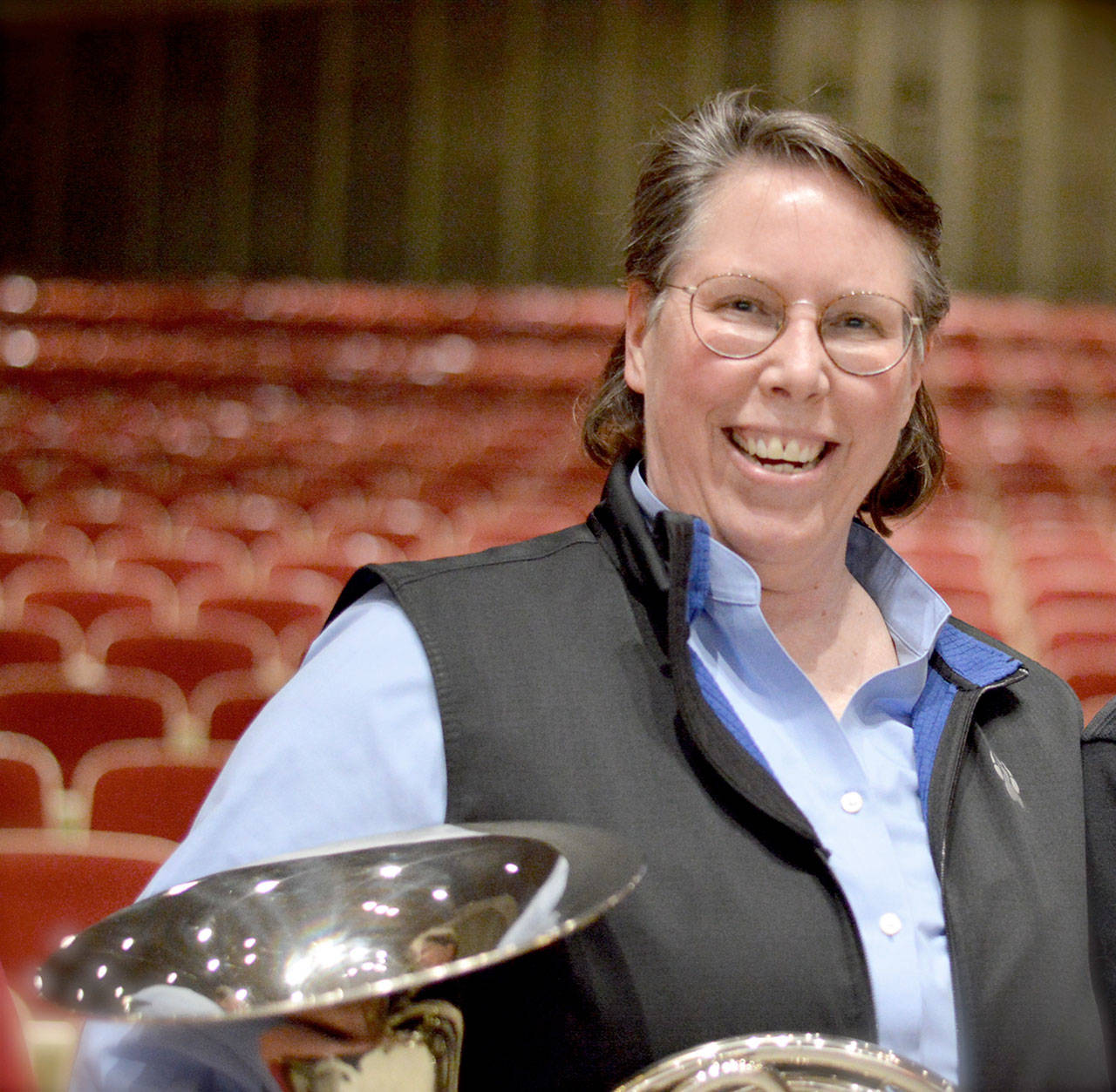 Port Angeles Symphony principal horn Margaret Baker. (Diane Urbani de la Paz/for Peninsula Daily News/file)