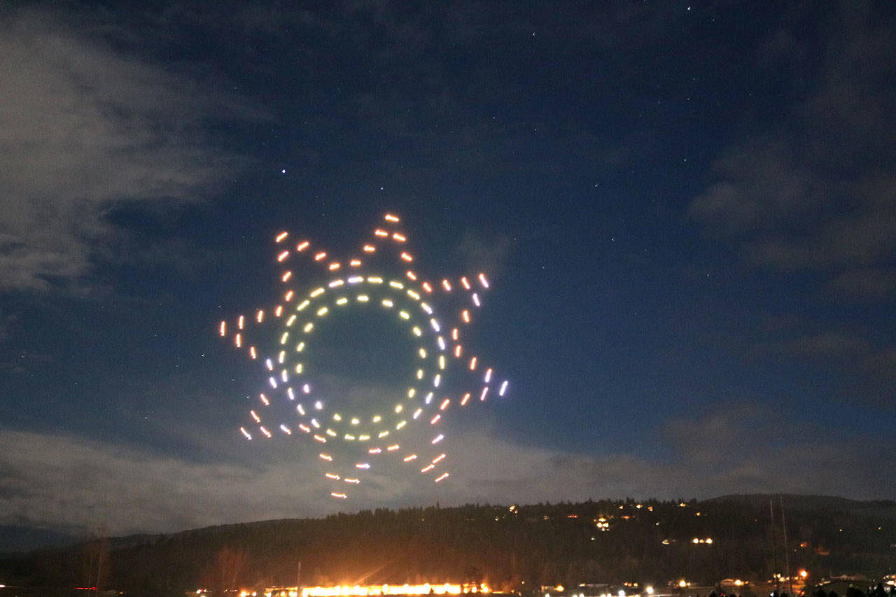 Later this month, Sequim City Council members will consider bringing an illuminated drone show to town for a 15- minute show on the Fourth of July. (Photo by Barbara Hanna/City of Sequim)