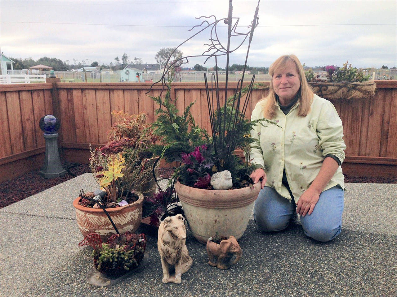 Susan Kalmar, a Clallam County Master Gardener, will discuss simple drip irrigation systems in her Zoom presentation today, Thursday, June 25. (Photo courtesy of Susan Kalmar)