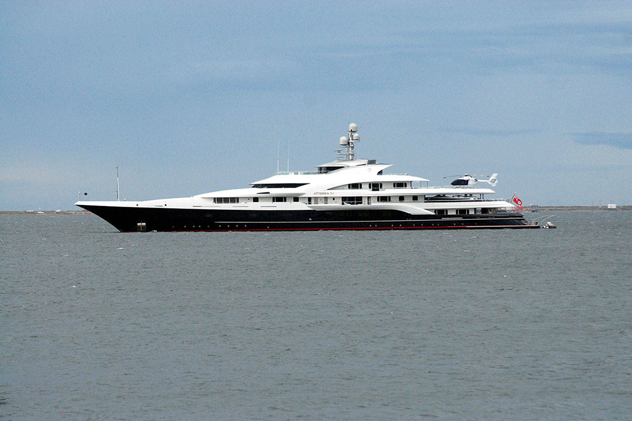 Luxury yacht visits Port Angeles Harbor