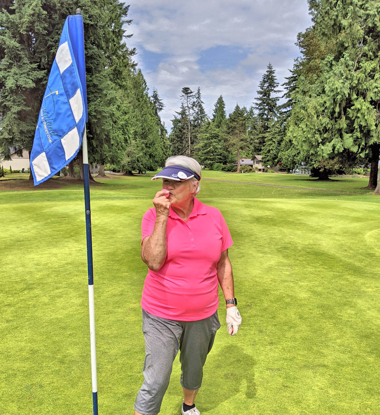Ann Hester recorded her first ever hole-in-one last Thursday on the No. 5 hole at Sunland Golf and Country Club in Sequim.