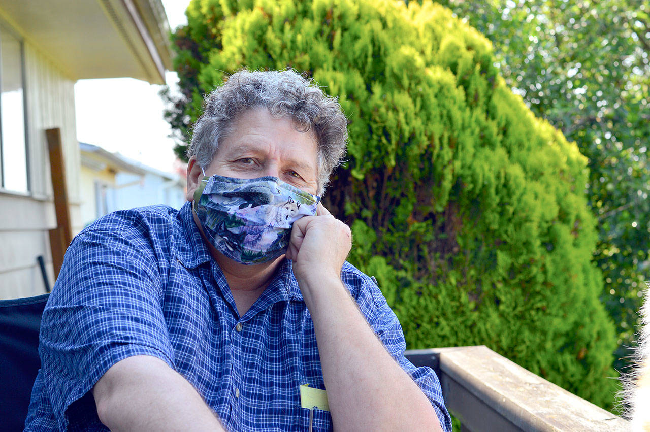 Jeremy Lape of Sequim is among those who have officially recovered from COVID-19. But he continues to cope with the disease’s aftermath. (Diane Urbani de la Paz for the Peninsula Daily News)