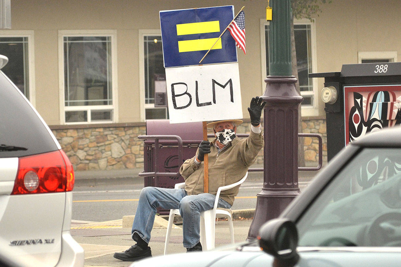 Retiree advocates for equality at intersection