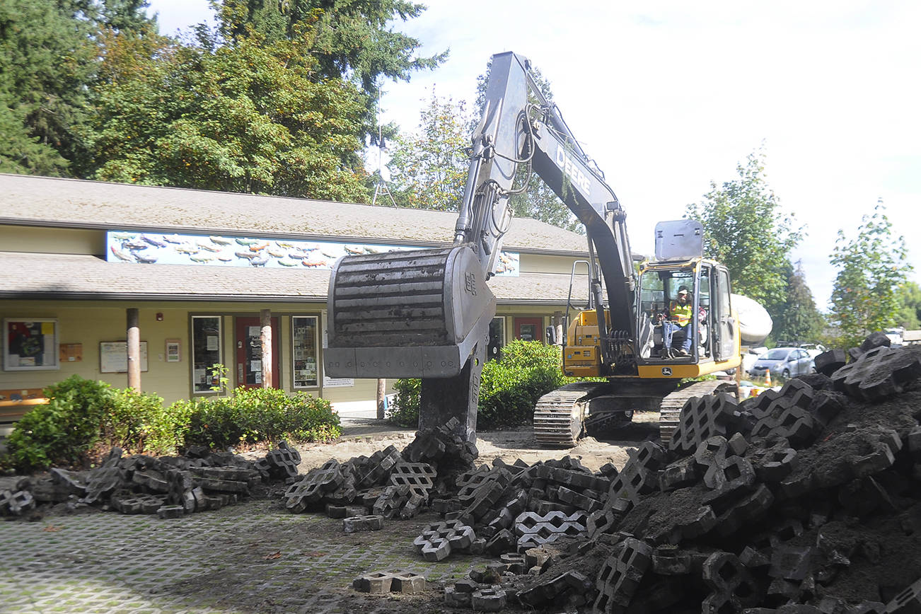Crews began clearing the site for a $4.5 million expansion of the Dungness River Audubon Center last week. (Michael Dashiell/Olympic Peninsula News Group)