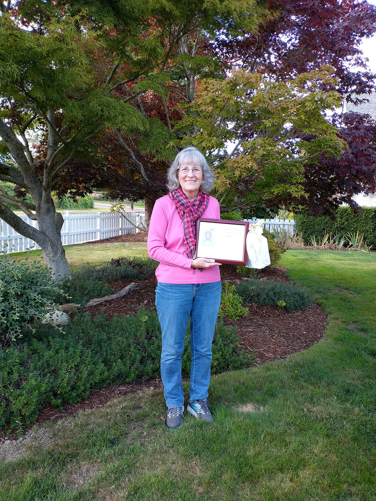 The Clallam County School Retirees’ Association has recognized Jill Oakes with its 2019-2020 Community Service Award. Oakes was selected for her service to the association as well as to Soroptimist International of Port Angeles — Jet Set.
