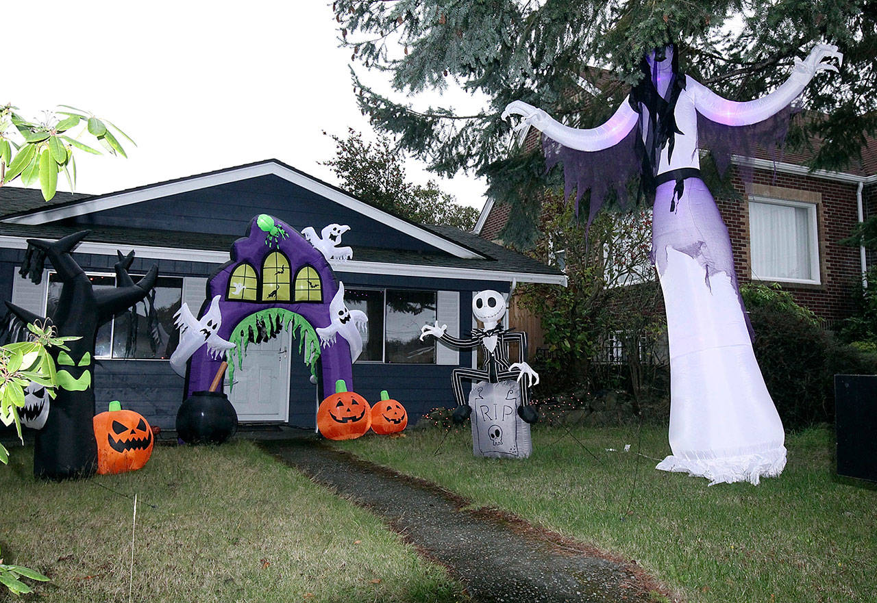The Halloween decorations at 832 W. Eighth St. in Port Angeles greet passers-by as the upcoming holiday approaches.
