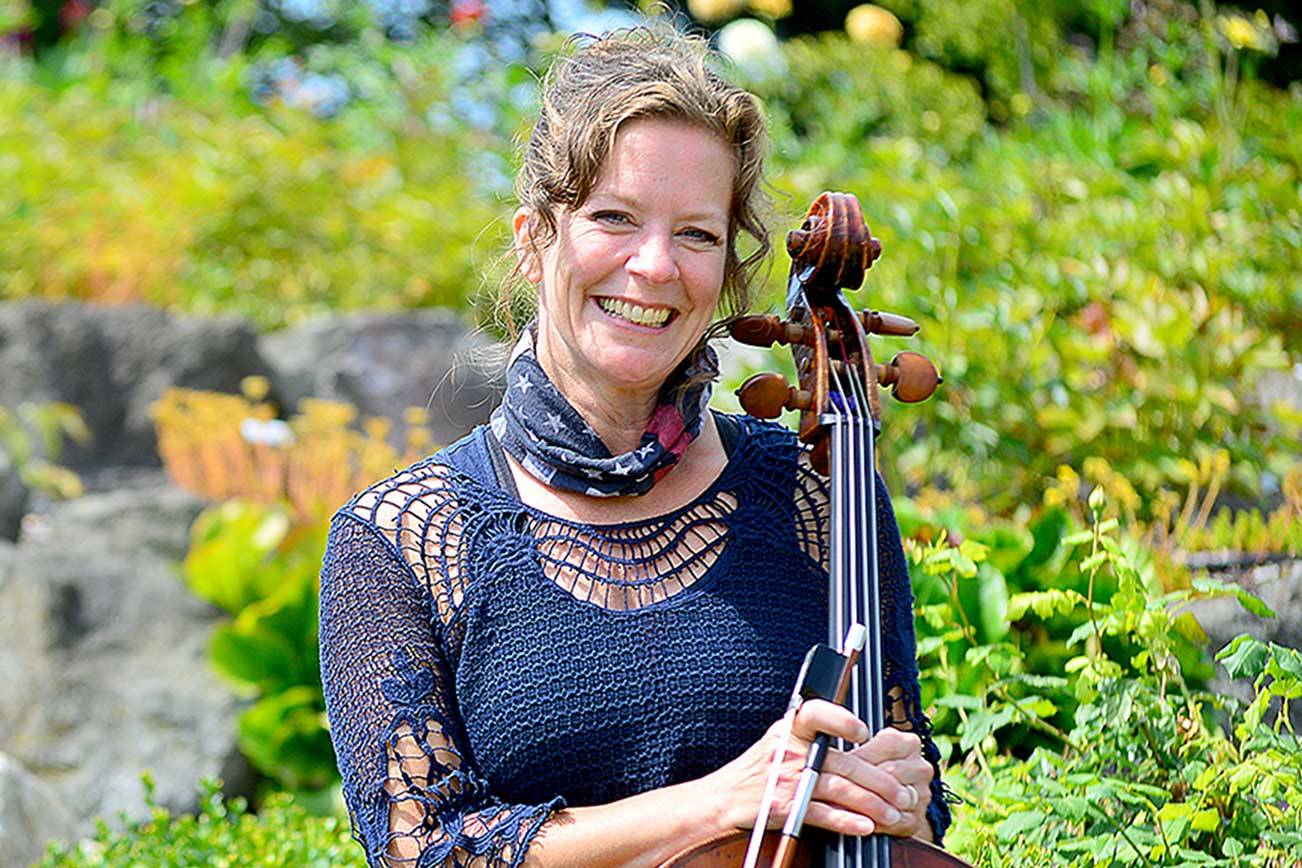 Cellist Traci Winters Tyson of the Port Angeles Symphony will perform in a special concert in early November. (Diane Urbani de la Paz/for Peninsula Daily News)