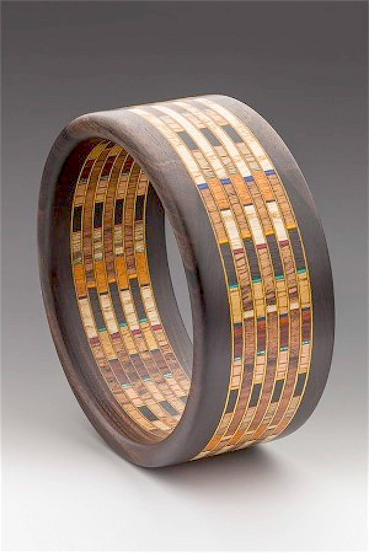 Martha Collins laminated wood pieces are featured in November at the Port Townsend Gallery.