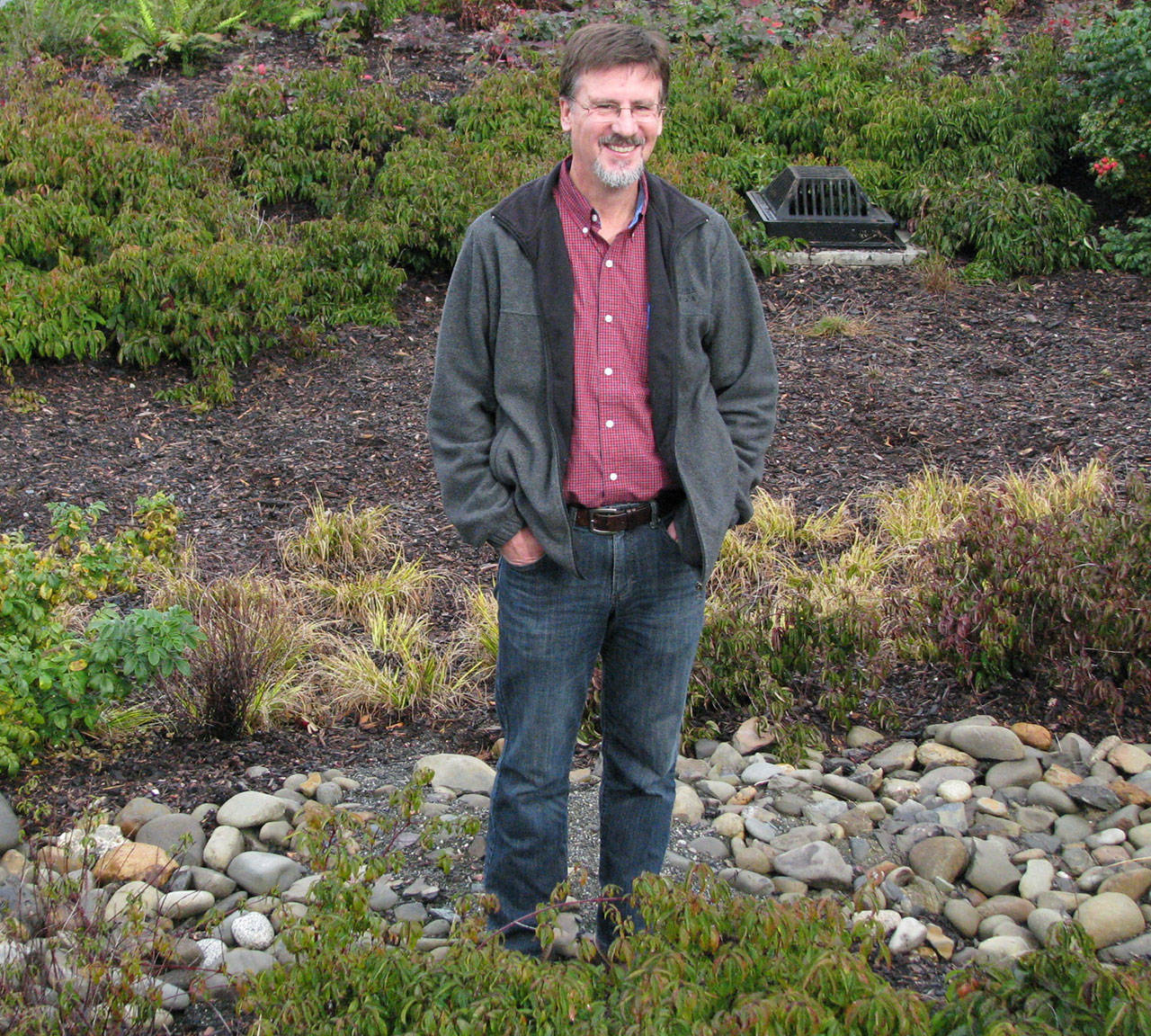 Joe Holtrop, Clallam Conservation District Executive Director, provides information about landscaping with native plants today, Nov. 12, as part of the Green Thumbs Garden Tips education series.