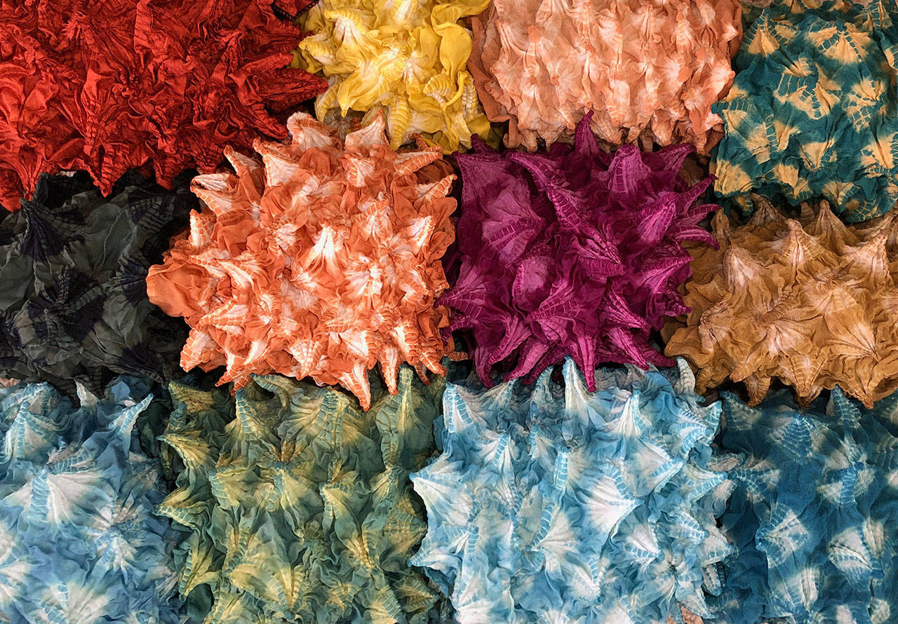 Pointy shibori scarves by Cathie Wier. (Submitted photo)