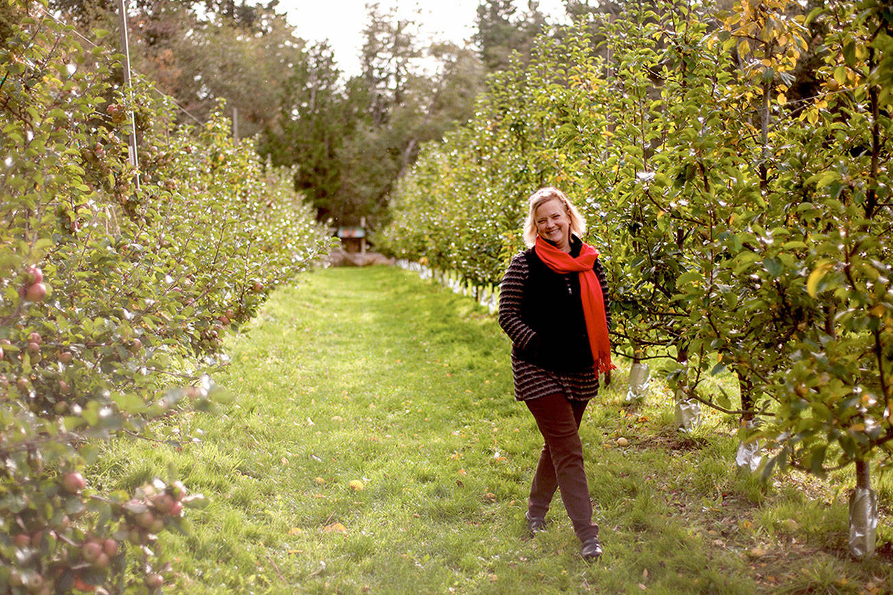Alpenfire's Nancy Bishop has donated a private orchard tour and cider tasting to the Jefferson County Historical Society's AHA Auction. (Jefferson County Historical Society)