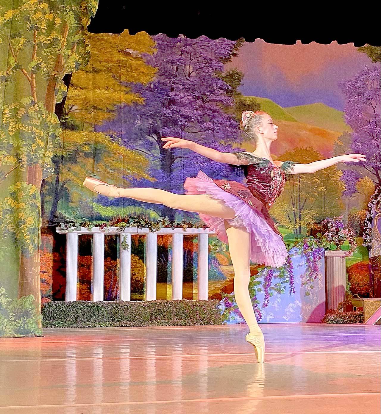 Kimberly Braun of Port Angeles, a baby mouse in her first “Nutcracker” some 15 years ago, is the Sugar Plum Fairy in “Nutcracker: The Movie,” premiering this weekend at Port Townsend’s Wheel-In Motor Movie. (Photo courtesy of The Ballet Workshop)