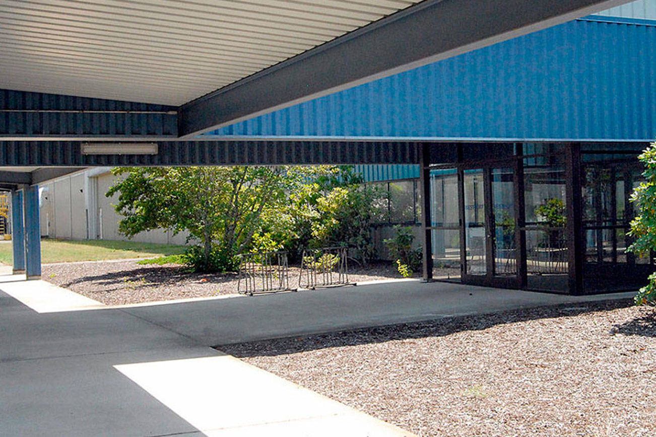 The Port of Port Angeles’ 1010 Building, near William R. Fairchild International Airport in Port Angeles, currently houses the county’s Social Distancing Center. (Keith Thorpe/Peninsula Daily News)