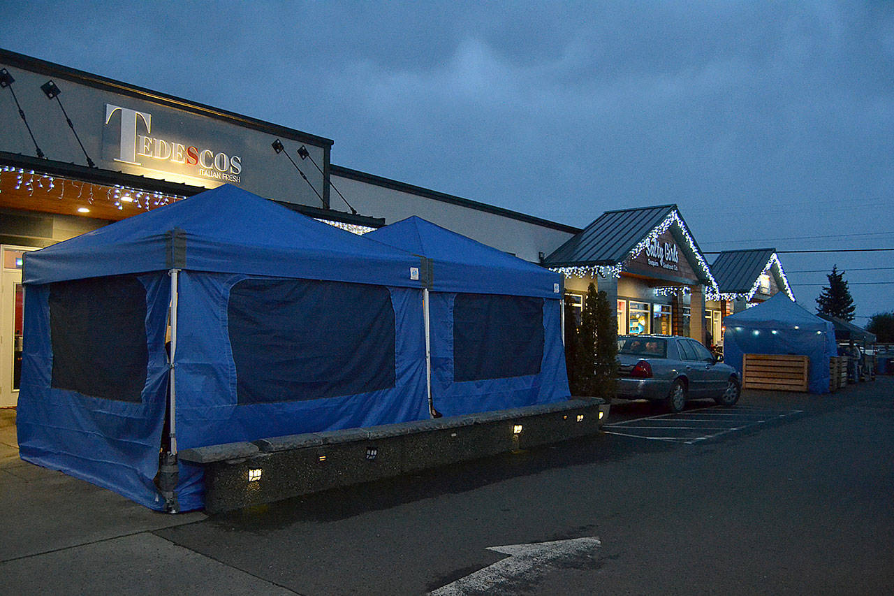 A new program through the City of Sequim provides information for eateries looking to set up outside dining under canopy tents. Barry Berezowsky, director of the Department of Community Development, said permits arent required, but city staff need a plat drawing, insurance information and safety protocols to ensure the tent is secure. (Matthew Nash/Olympic Peninsula News Group)