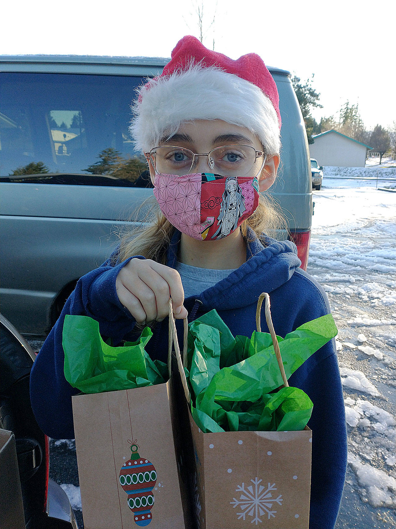 For the fifth year, River Jensen collected toiletries and other necessities for those in-need through local agencies. (Photo courtesy of Anna Larsen)