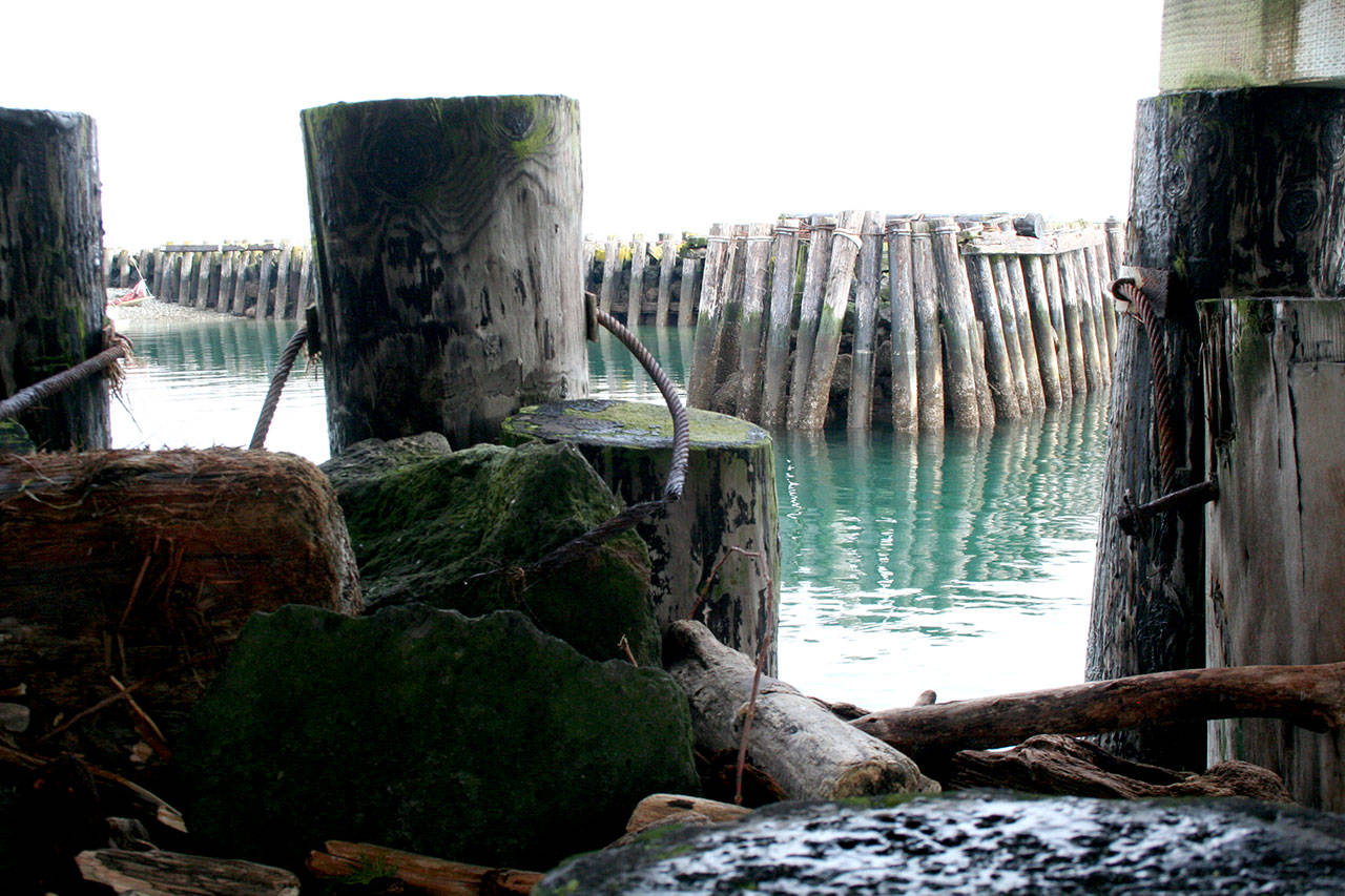 The Port of Port Townsend is seeking a state grant and an additional line of credit to help pay for repairs for the Point Hudson breakwater project. (Brian McLean/Peninsula Daily News)