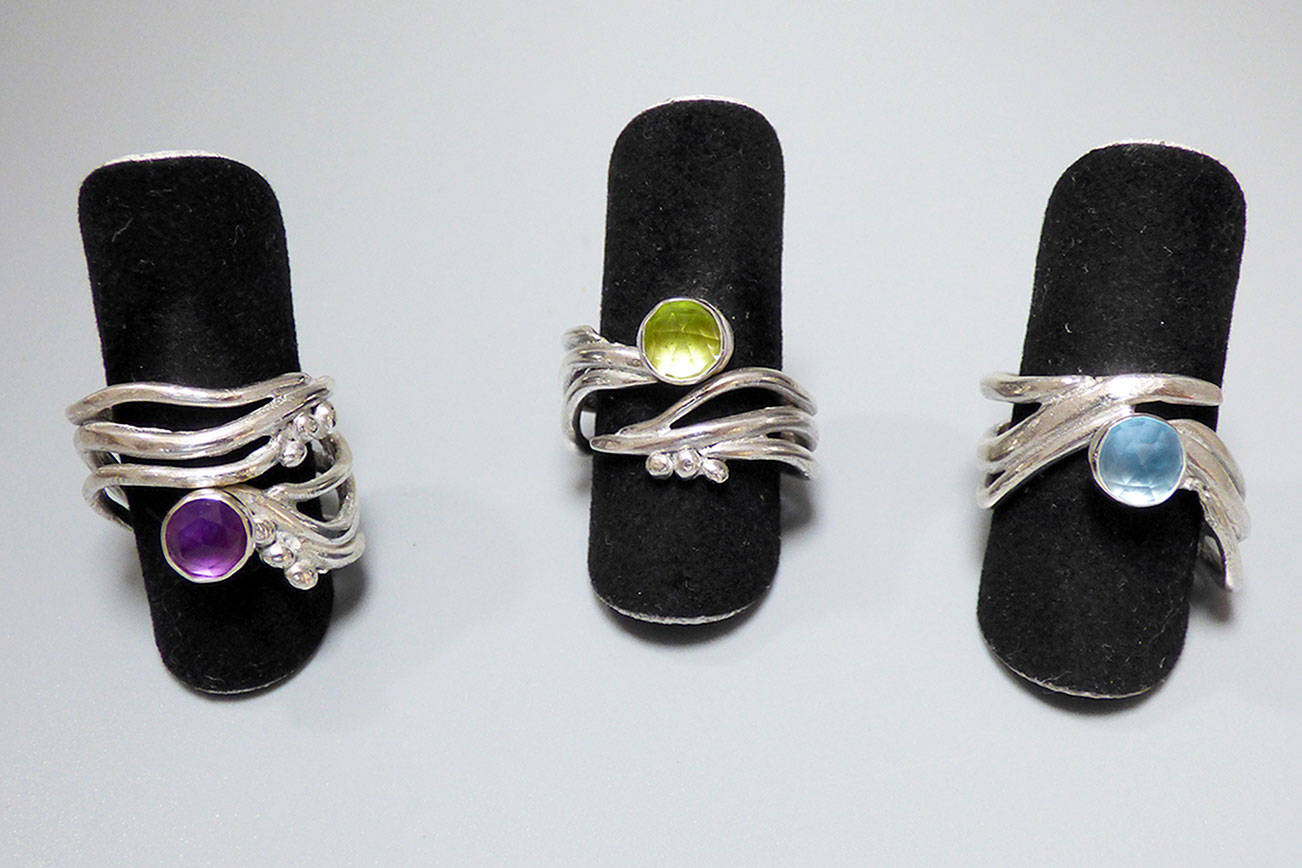 Jewelry by Ginny Ford will be on display in Port Ludlow in February.
