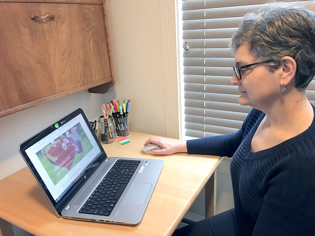 The Jefferson Healthcare Foundation’s Kris Becker codesigned the new Well Hearts website offering a guided meditation, an art class and other heart health-oriented activities. (Photo courtesy of the Jefferson Healthcare Foundation)