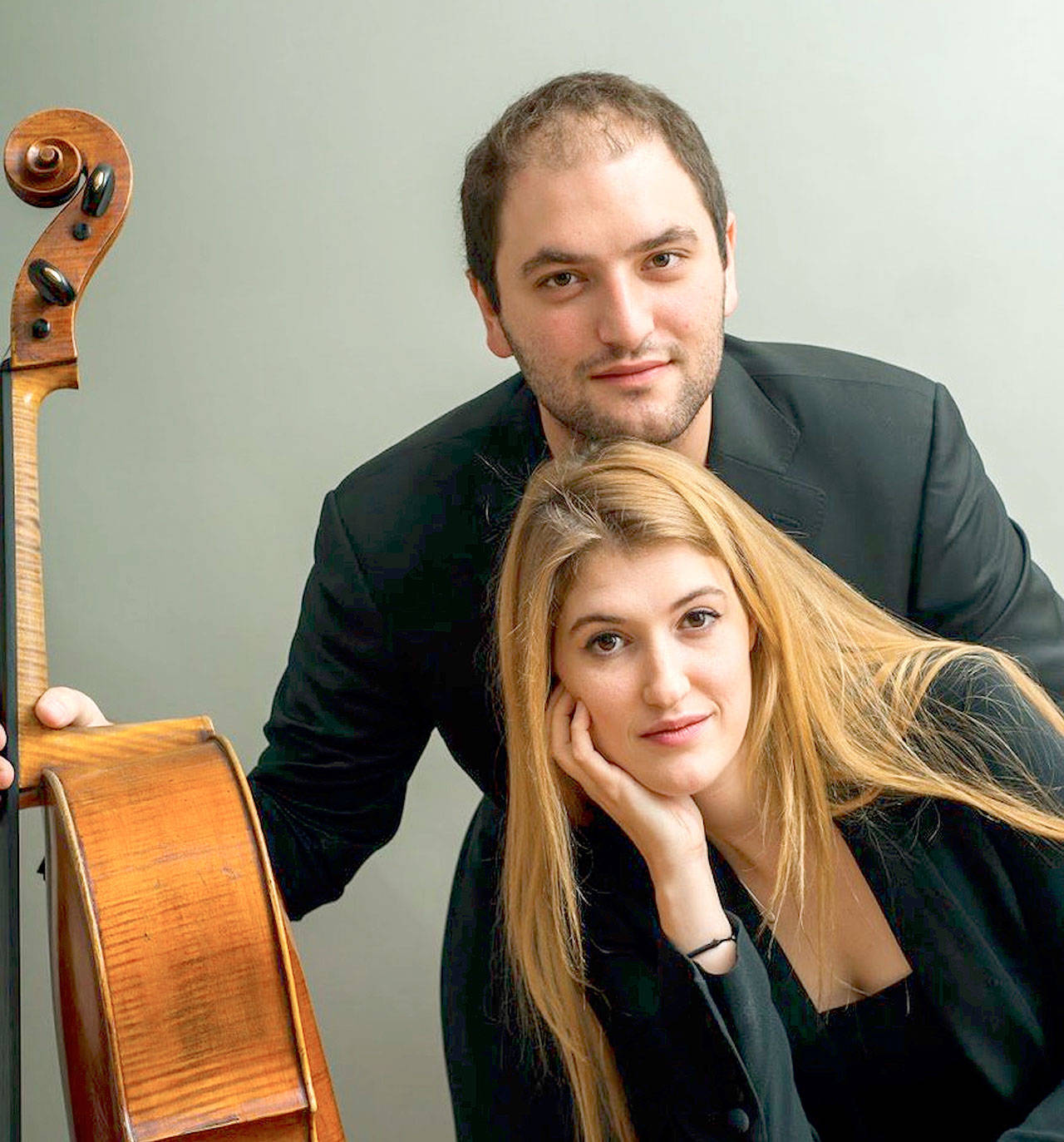 Cellist Julian Schwarz and his wife, pianist Marika Bournaki, will give a recital in March for Port Angeles Symphony fans. (Courtesy Schwarz-Bournaki)