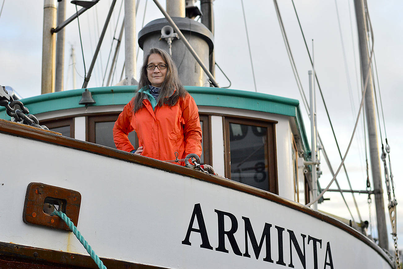 Amy Grondin fishes the waters of Washington and Alaska in the Arminta out of Port Townsend. Diane Urbani de la Paz/Peninsula Daily News