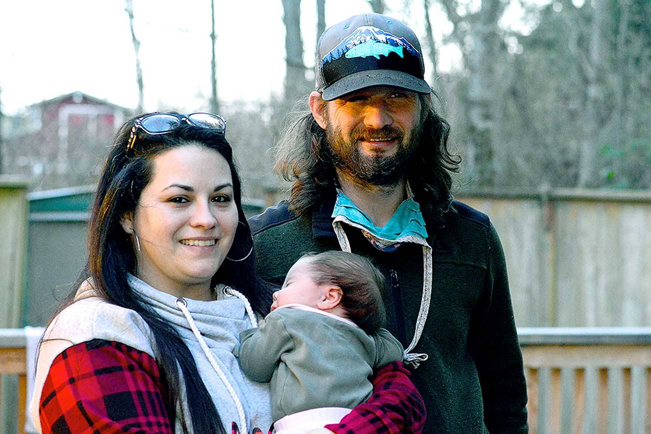 <strong>Diane Urbani de la Paz</strong>/Peninsula Daily News
 Arianna and B.G. Patterson and their newly adopted daughter Ivy are advocates of Olympic Angels, the nonprofit organization which supports foster families across the North Olympic Peninsula.