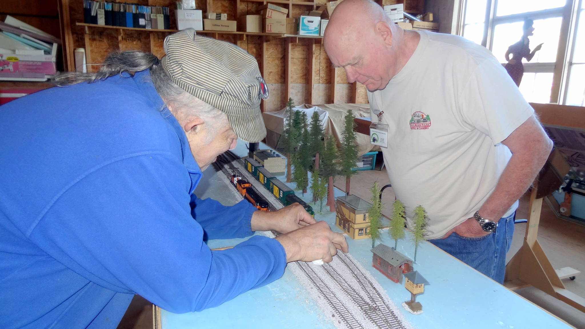 Club members of the North Olympic Peninsula Railroaders began work in 2013 on a model of the Milwaukee Railroad system that ran in the area, and they hope to continue the work elsewhere in a donated space in the Sequim or Port Angeles areas. (Matthew Nash/Olympic Peninsula News Group file)